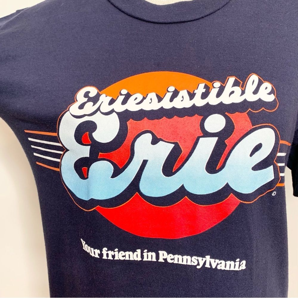 VTG Gulf Coast Sportswear Erie Pennsylvania Graphic Single Stitch T Shirt M - Picture 3 of 11
